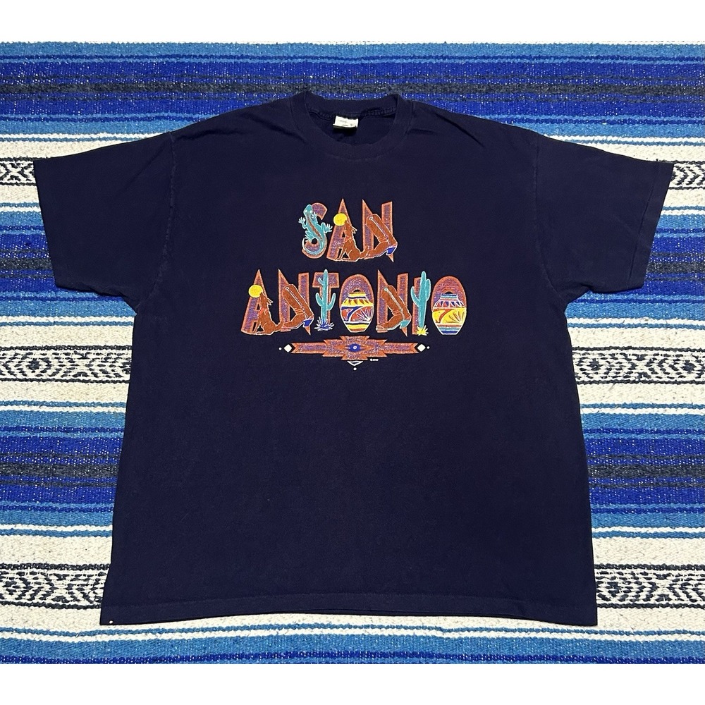 Vintage San Antonio Texas T Shirt XL Delta Pro Weight Single Stitch Made in USA